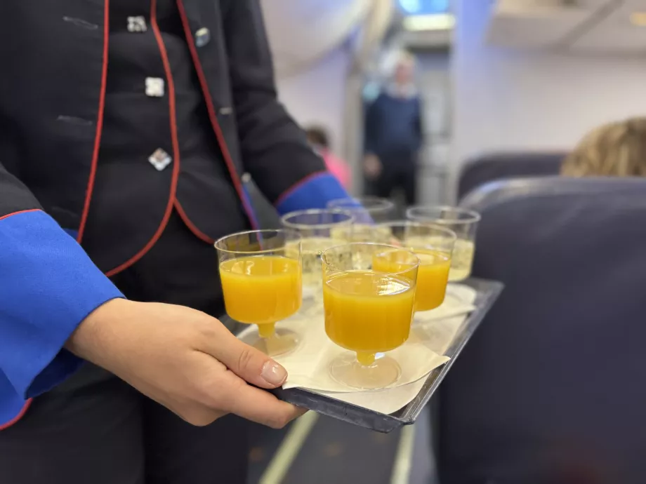 Ποτό καλωσορίσματος στην business class Smartwings