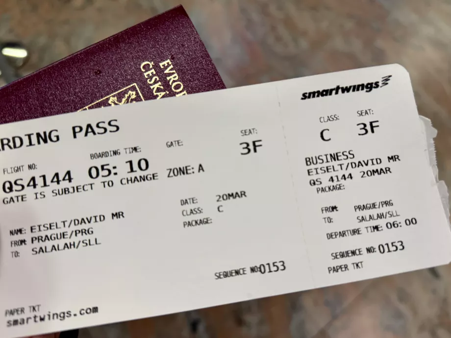 Εισιτήριο στην business class Smartwings