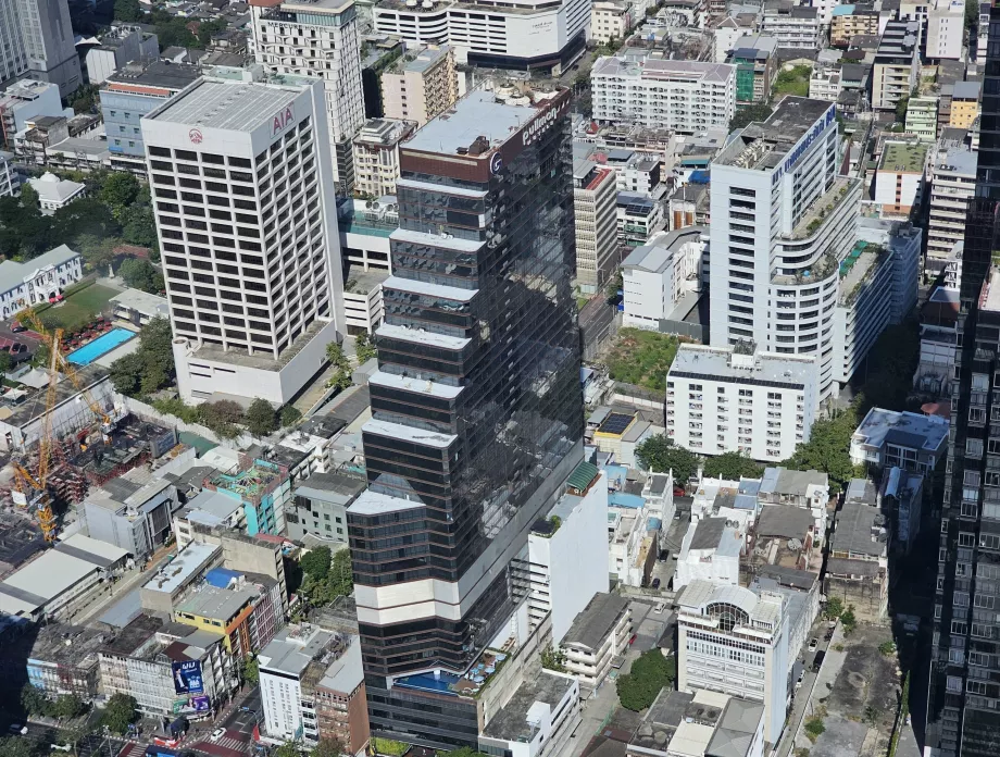 Θέα του ξενοδοχείου από το σημείο θέασης King Power Mahanakhon