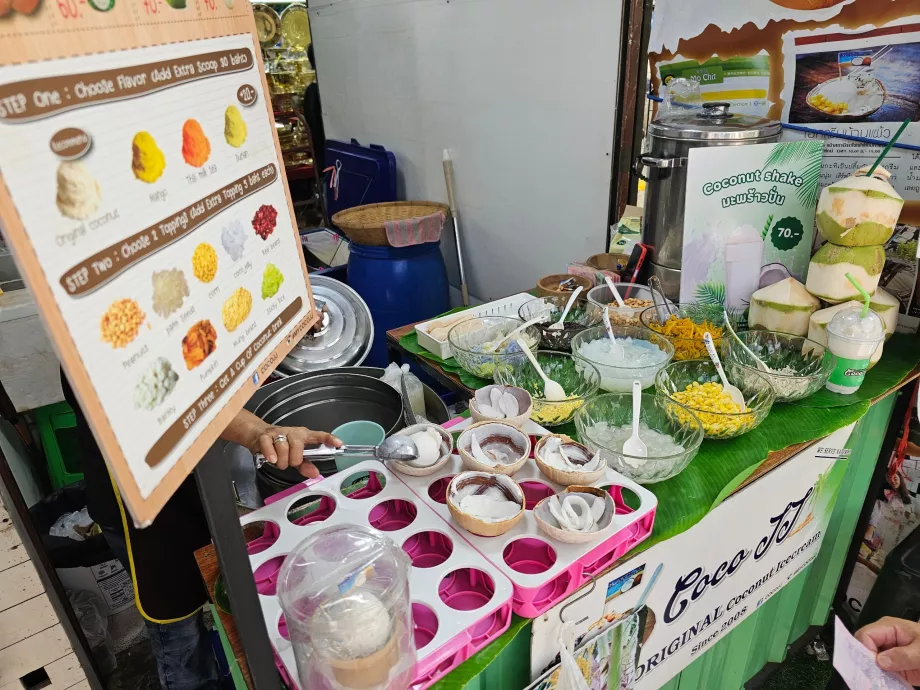 Αγορά Chatuchak, παγωτό καρύδας