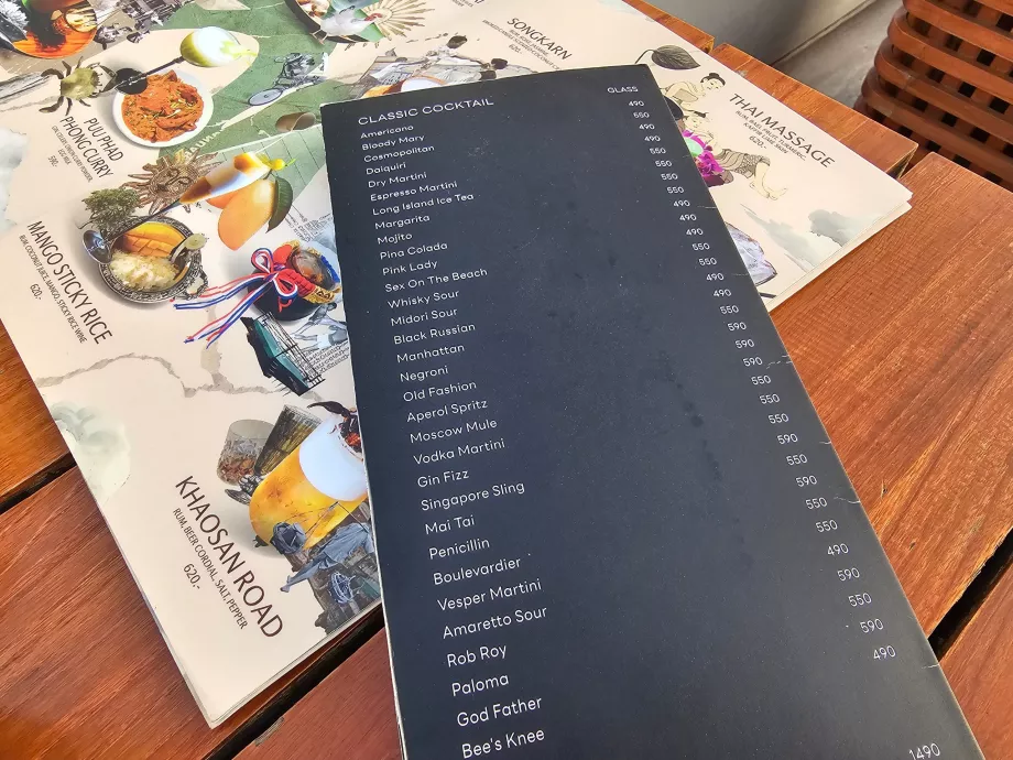 Akara Sky Hanuman - μενού, ποτά