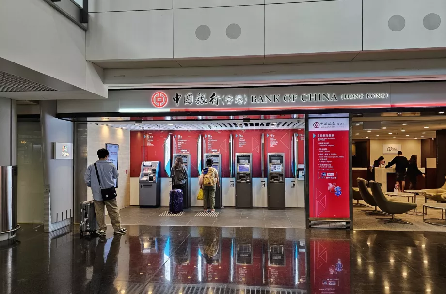 ΑΤΜ της Bank of China, Αίθουσα αφίξεων, Αεροδρόμιο HKG
