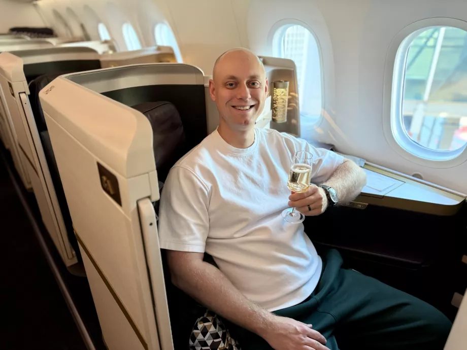 Σαμπάνια πριν την απογείωση