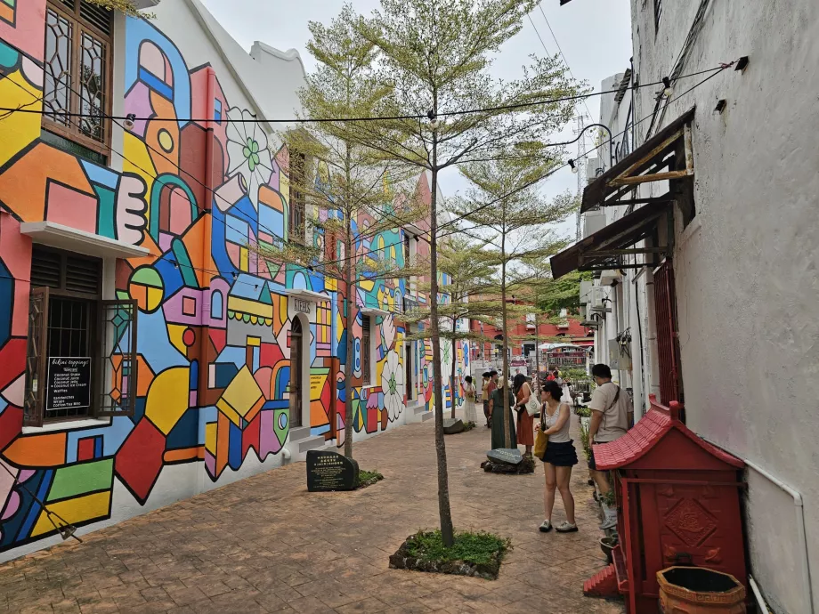 Τοιχογραφίες κοντά στο Malacca River Walk