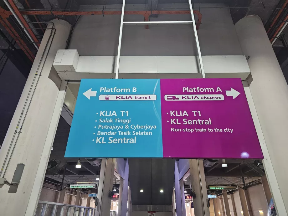 Πλατφόρμες KLIA Transit και KLIA Ekspres