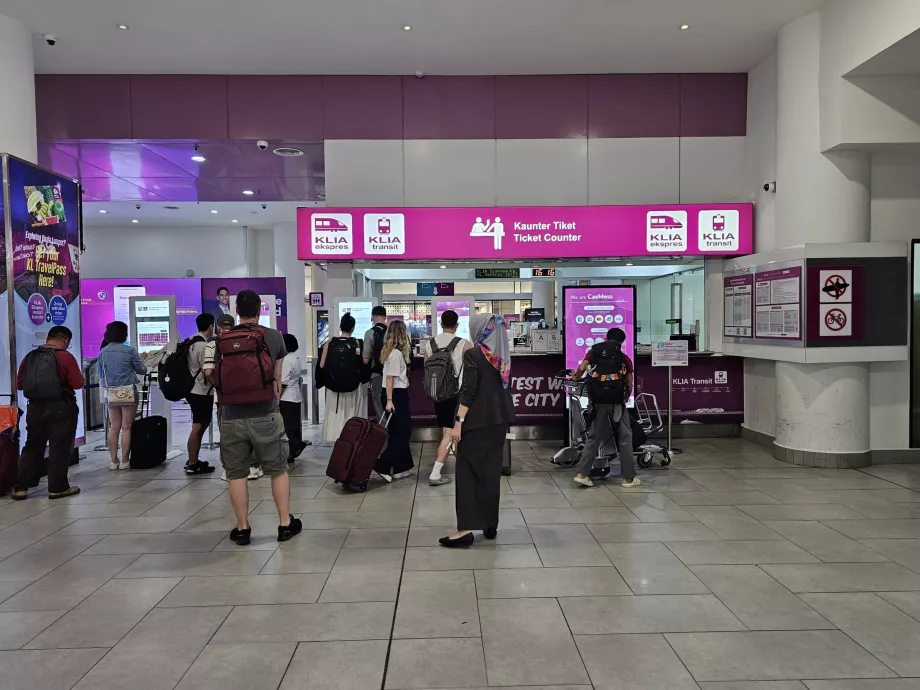Γραφεία εισιτηρίων, τρένα KLIA