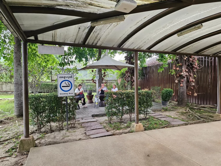 Γωνιά καπνιζόντων, χώρος διέλευσης, διεθνές τμήμα