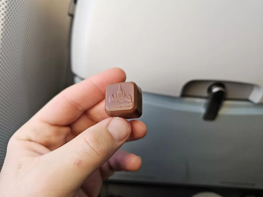 Πραλίνα σοκολάτας πριν την προσγείωση