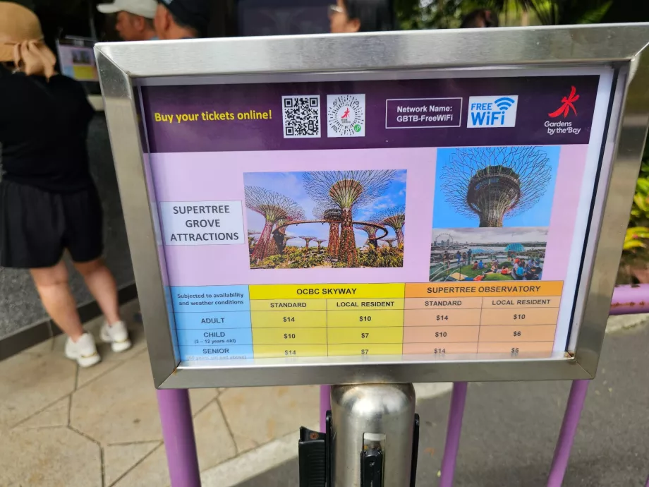 Gardens by the Bay, είσοδος στο Παρατηρητήριο Supertree