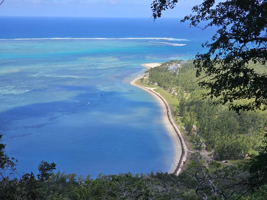Θέα της λιμνοθάλασσας Le Morne Kite