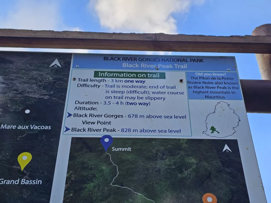 Πληροφορίες κοντά στο Black River Peak Trail