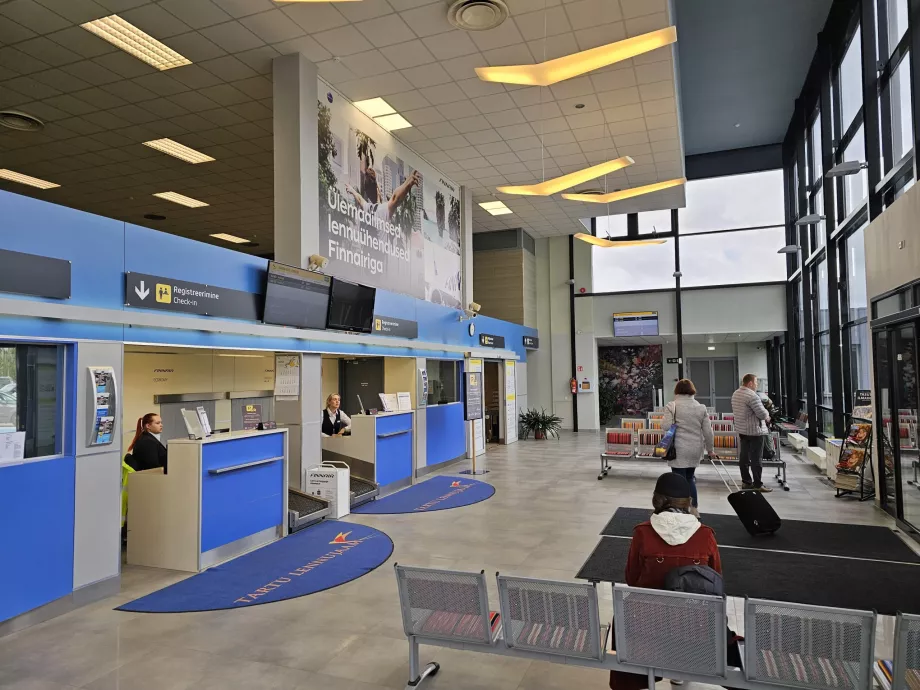 Αίθουσα check-in του αεροδρομίου Tartu