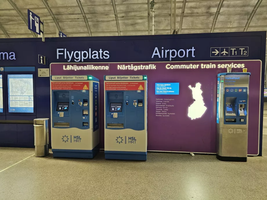 Μηχανήματα έκδοσης εισιτηρίων, σιδηροδρομικοί σταθμοί