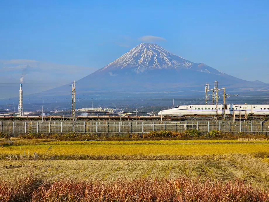 Shinkansen με το όρος Fuji στο φόντο