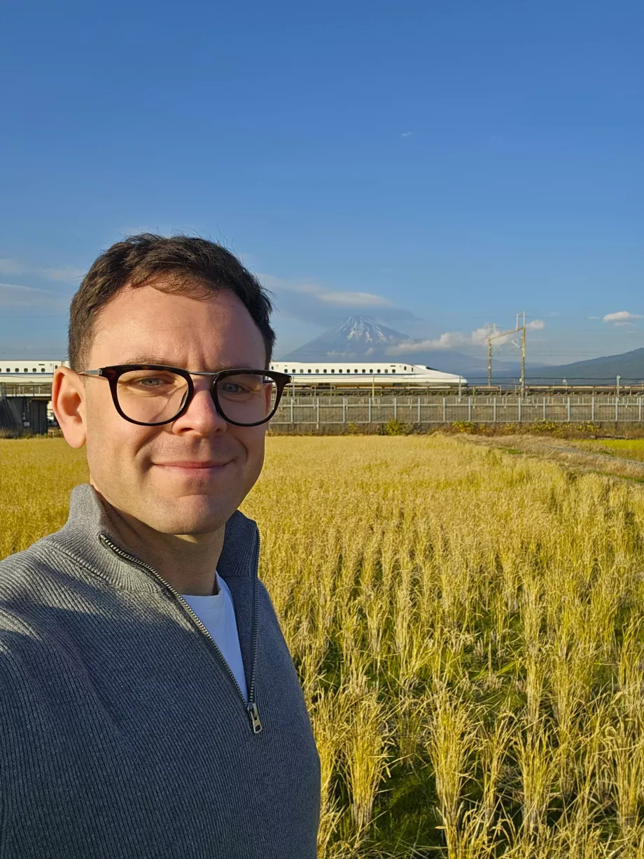 Εγώ σε ένα φωτογραφικό σημείο κοντά στο Fuji