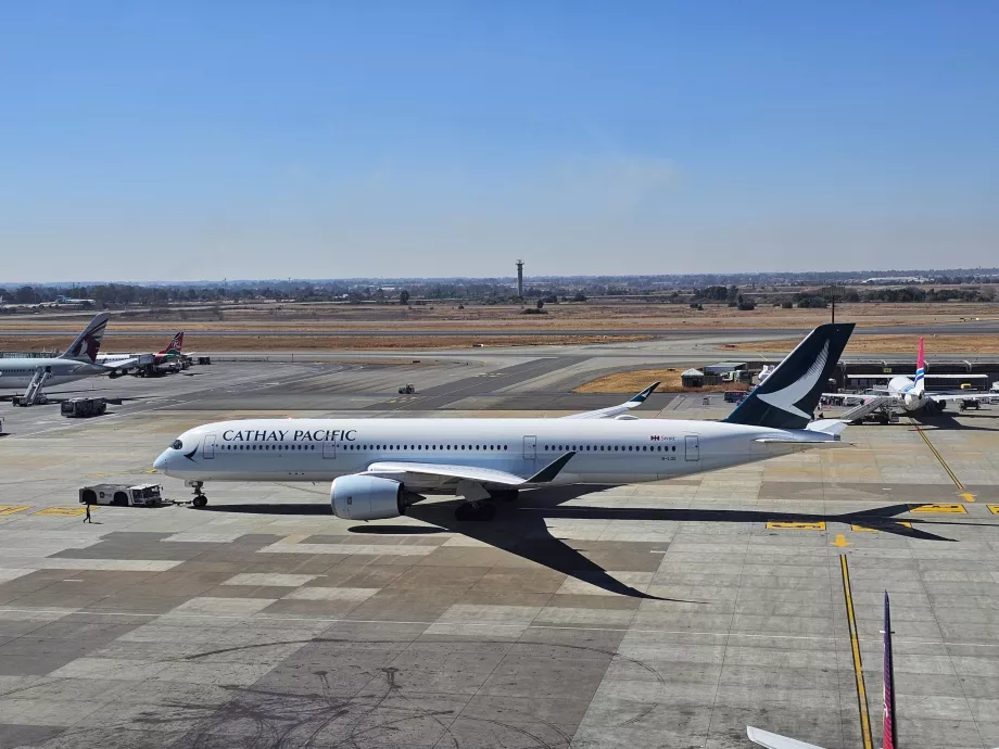 Cathay Pacific, Airbus A350 στο αεροδρόμιο του Γιοχάνεσμπουργκ