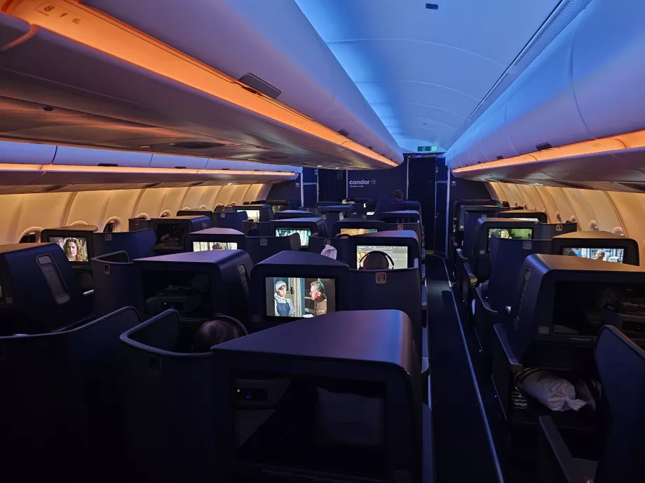 Γενική άποψη της καμπίνας business class