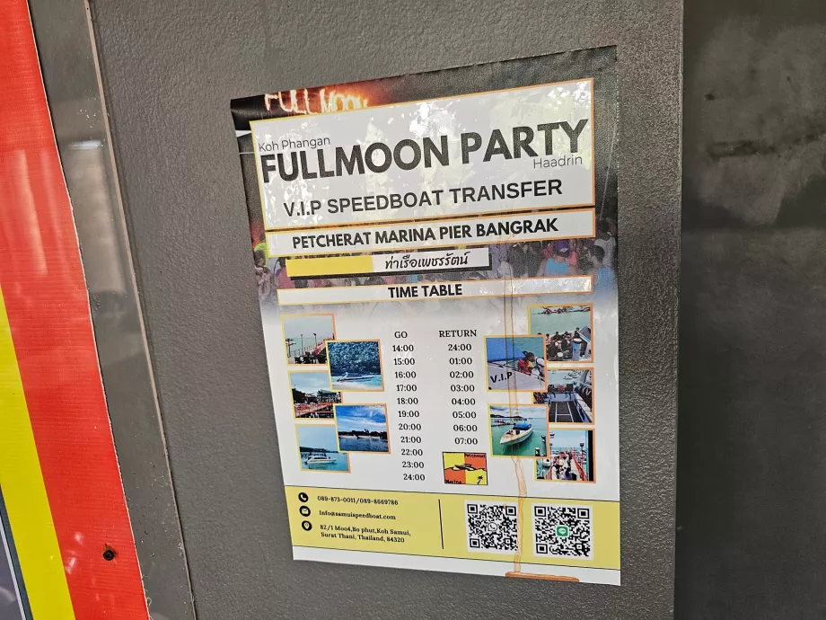 Full Moon Party - βάρκες από το Koh Samui