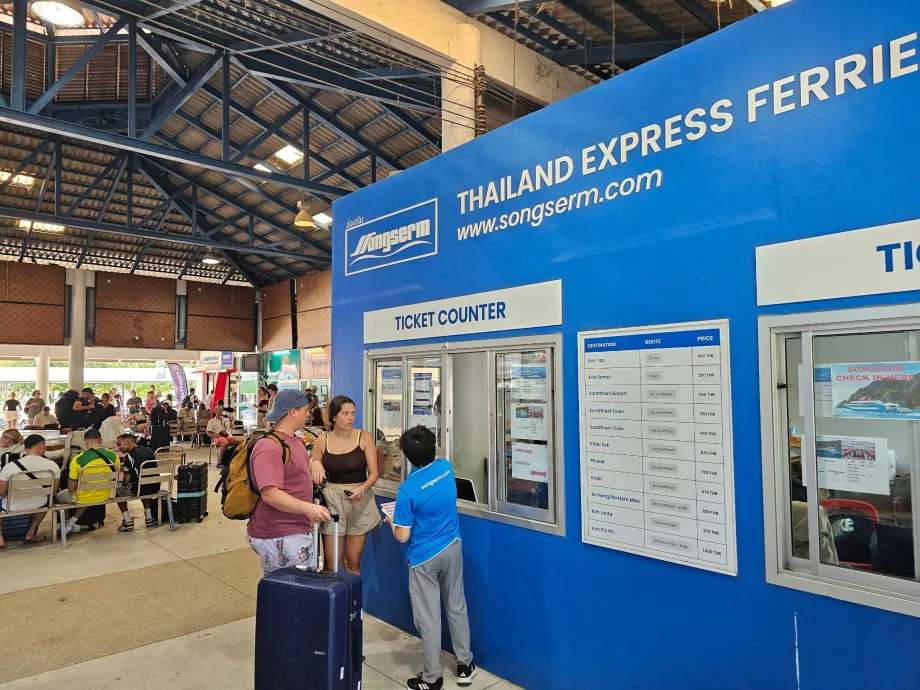 Προβλήτα Thong Sala, εκδοτήριο εισιτηρίων