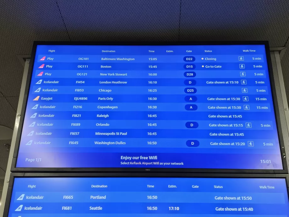 Πίνακας αναχώρησης KEF