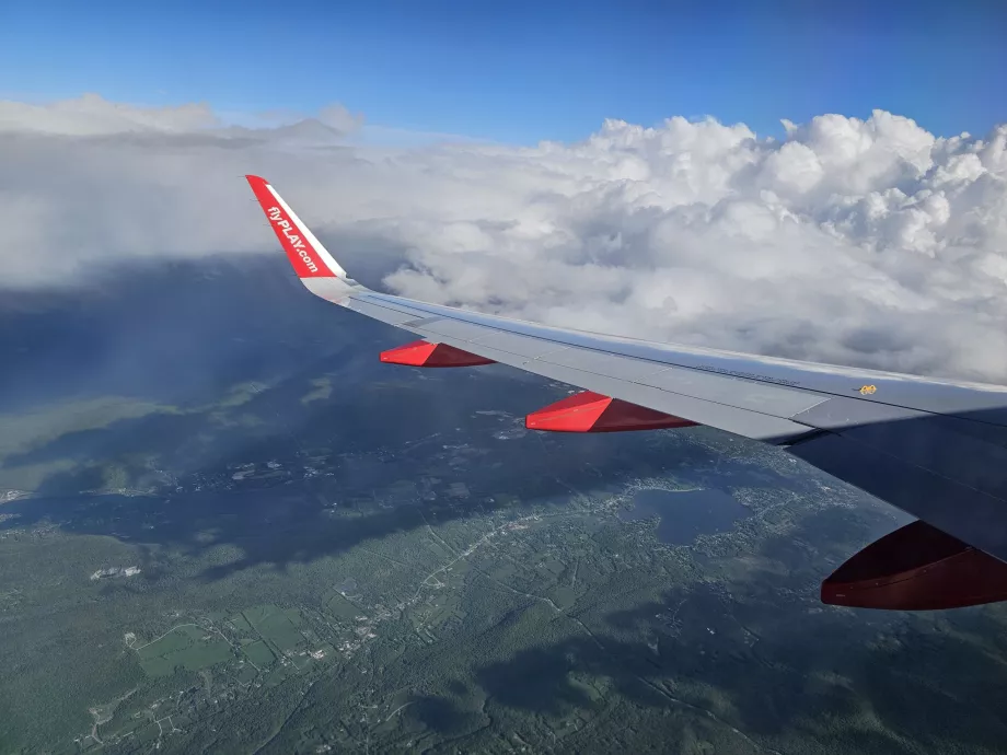 Άποψη προσέγγισης του αεροδρομίου SWF