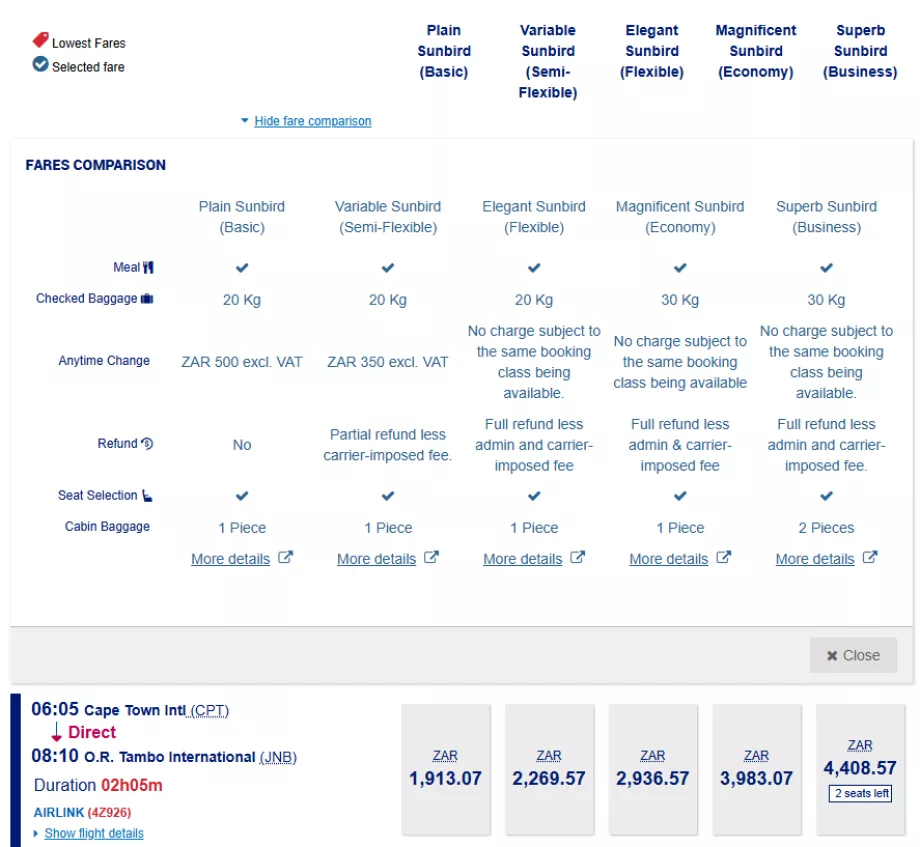 Τιμολογιακές κατηγορίες Airlink