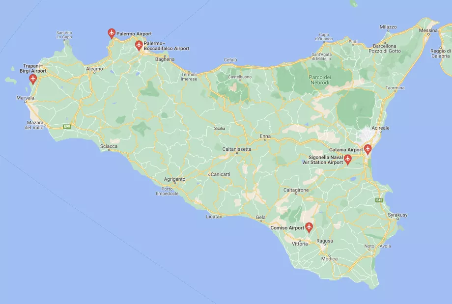 Αεροδρόμια στη Σικελία