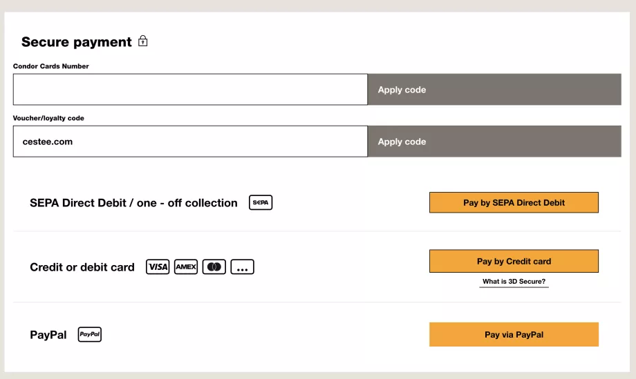 Κωδικός προσφοράς - Condor.com