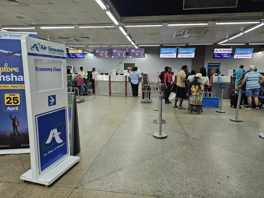 Check-in στο Αεροδρόμιο Dar es Salaam