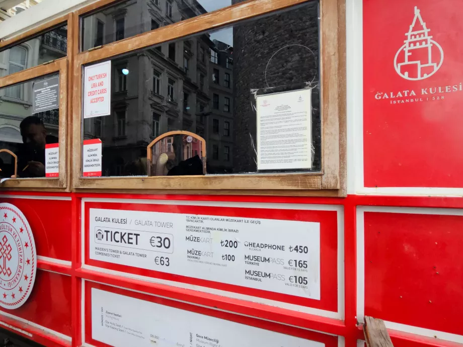 Πύργος Γαλατά, τιμές εισόδου