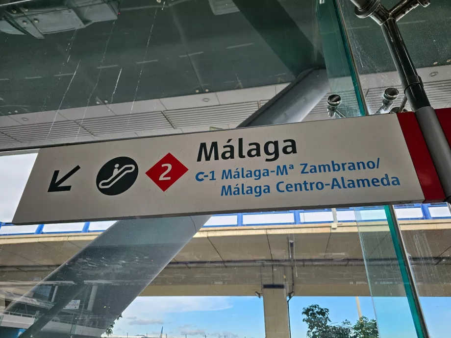 Πλατφόρμα 2, με προορισμό το κέντρο της Μάλαγα