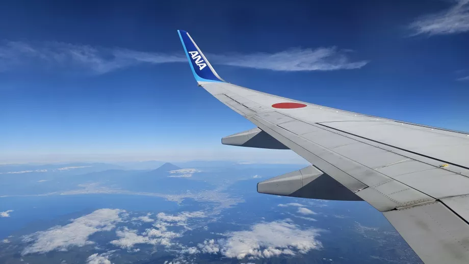 Πτήση Ναγκόγια - Τόκιο Haneda με φόντο το όρος Φούτζι