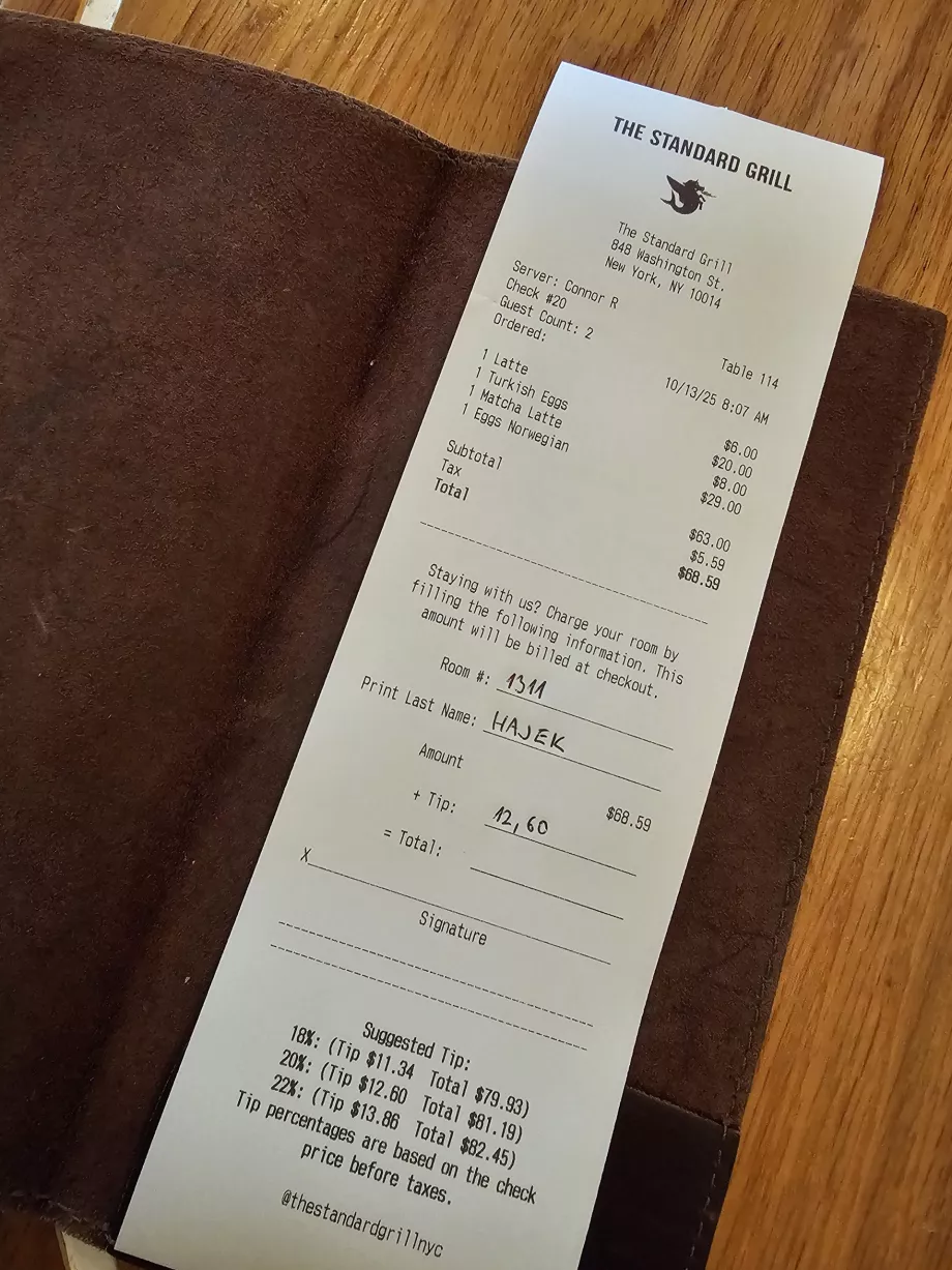 Bill, μενού πρωινού