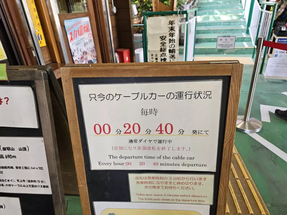 Χρονοδιάγραμμα του τελεφερίκ Μάγια