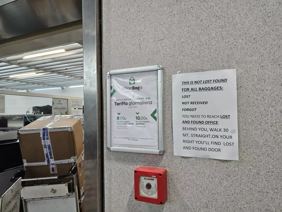 Χώρος αποθήκευσης αποσκευών, Αεροσταθμός 1