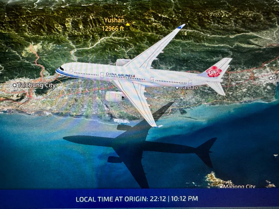 Αεροσκάφη της China Airlines στο χάρτη