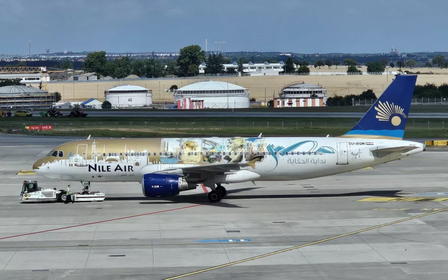 Nile Air, Airbus A320 στο αεροδρόμιο της Πράγας