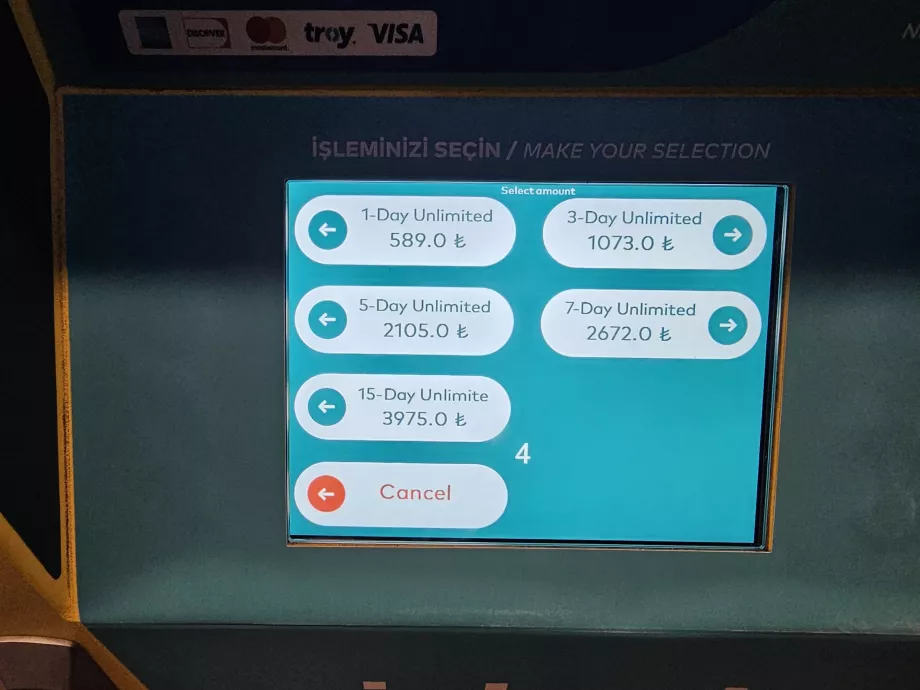 Επιλογές πολυήμερων εισιτηρίων