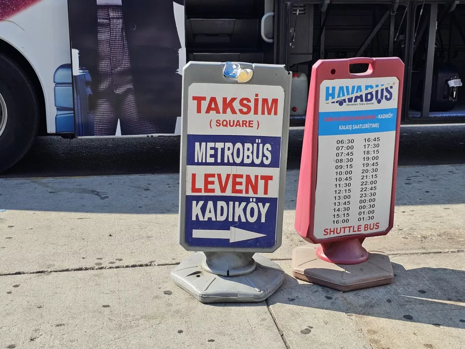 Σήμανση των στάσεων Havabus