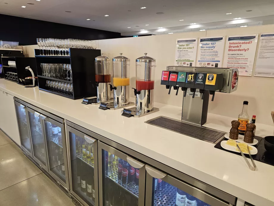 ANZ Lounge, αναψυκτικά