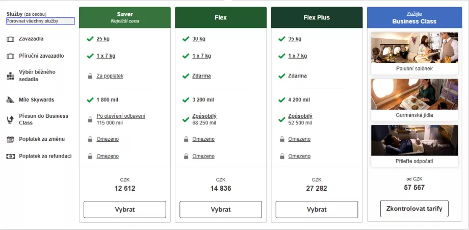 Ναύλοι Οικονομικής Θέσης της Emirates
